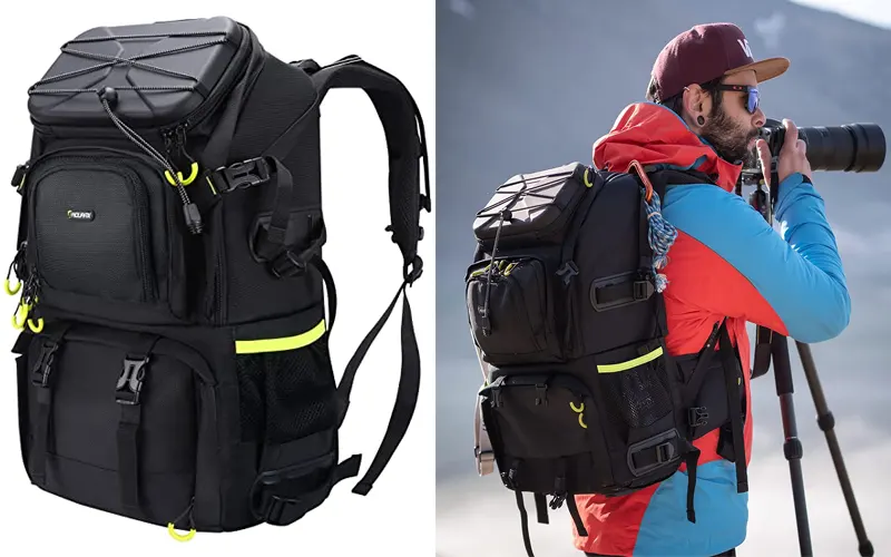 Extra Large Camera DSLR SLR Backpack for Outdoor Hiking Trekking with Laptop Compartment