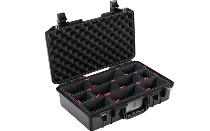 Waterproof Hard Case with Wheels and Padded Divider